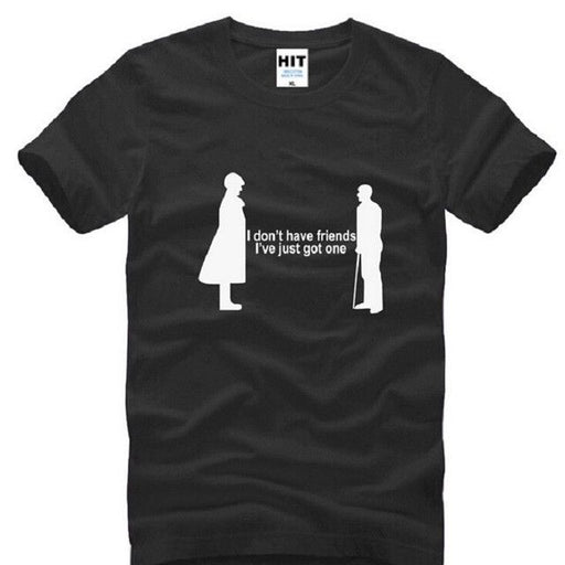 100& Cotton Sherlock Holmes John Watson T-Shirt
