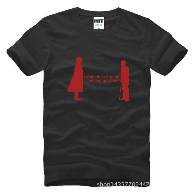 Sherlock Holmes John Watson Men T shirt